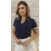 034385  Blusa Gola Polo Ramany Lisa :: Azul